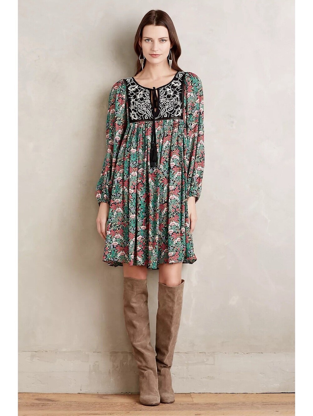Anthropologie Women’s Size XS Bohemian Prairie Ottava Peasant Dress Fall